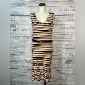 Massimo‎ Dutti Striped Knit Dress Medium